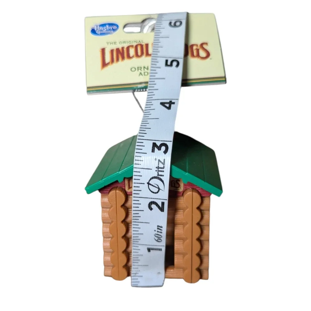 Hasbro Collectible Lincoln Logs Cabin Decoupage Holiday Ornament NWT